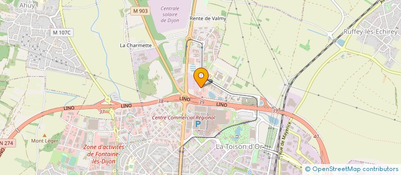 localisation de l'entreprise VALMY HOTEL  DIJON