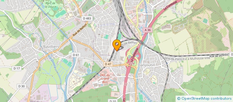 localisation de l'entreprise VALNAT à DANJOUTIN