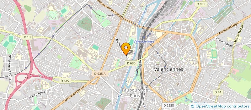 localisation de l'entreprise VALNEGOCE à VALENCIENNES