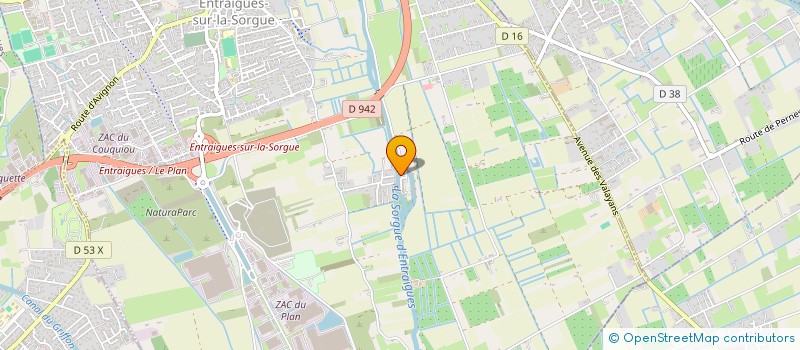 localisation de l'entreprise VALOBRE  ENTRAIGUES-SUR-LA-SORGUE