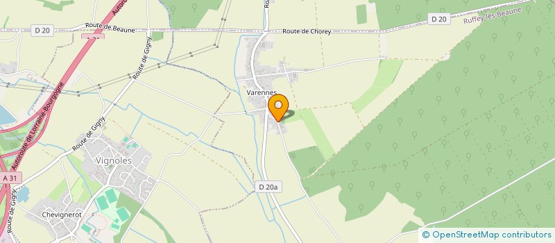 localisation de l'entreprise VALOCHES à RUFFEY-LES-BEAUNE