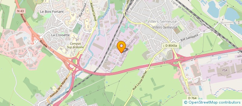 localisation de l'entreprise VALODEA SYND MIXTE TRAITEMENT DECHETS ARDENNAIS  CHARLEVILLE-MEZIERES