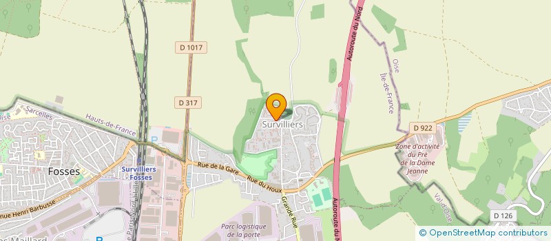 localisation de l'entreprise VALODY CREATION  SURVILLIERS