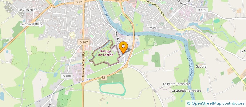 localisation de l'entreprise VALOENF à CHATEAU-GONTIER-SUR-MAYENNE