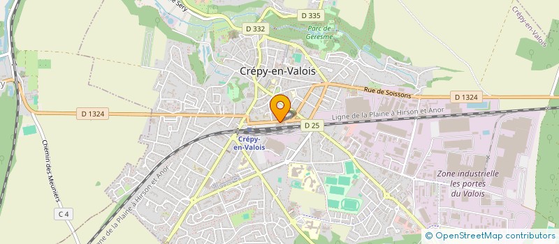 localisation de l'entreprise VALOIS RESTAURATION  CREPY-EN-VALOIS