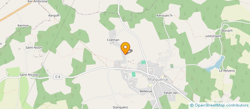 localisation de l'entreprise VALOMIUM 1  MALGUENAC