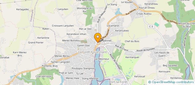 localisation de l'entreprise VALOR à LA FORET-FOUESNANT