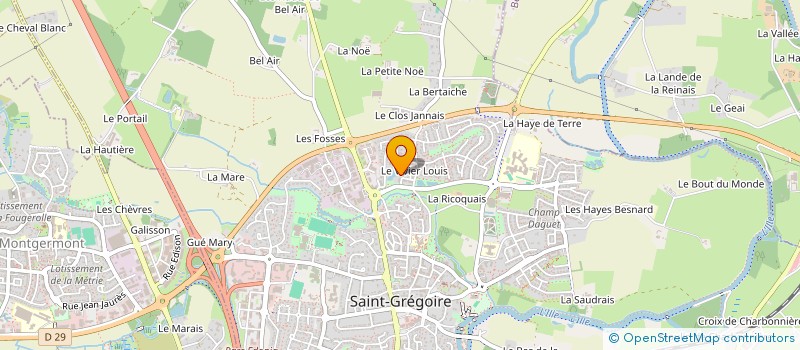 localisation de l'entreprise VALORCONTACT  SAINT-GREGOIRE