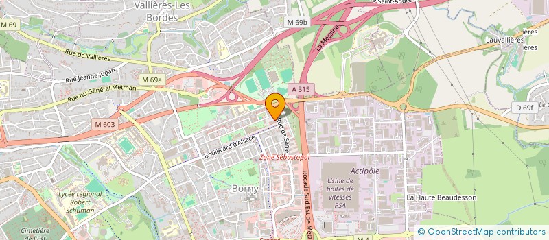 localisation de l'entreprise VALOREX  METZ