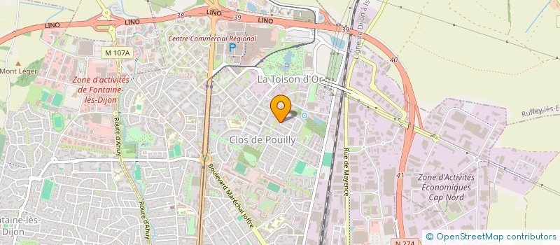 localisation de l'entreprise VALORINE à DIJON