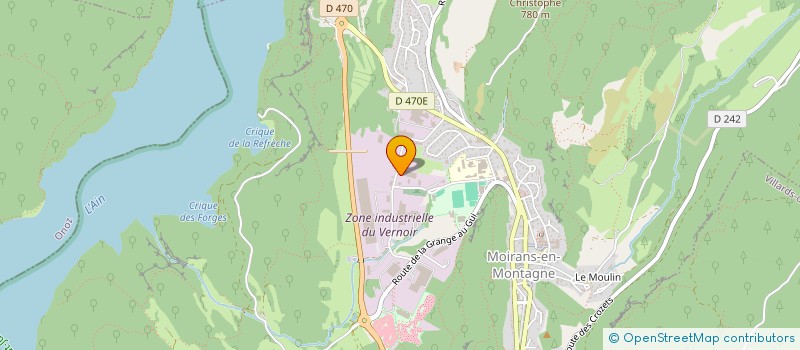 localisation de l'entreprise VALORIS PRODUCTION 39  MOIRANS-EN-MONTAGNE