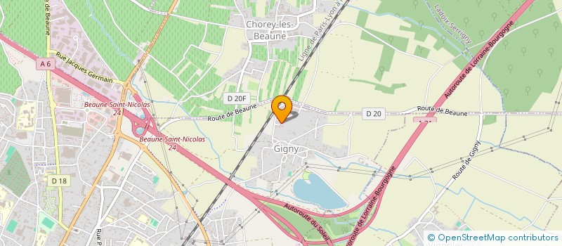localisation de l'entreprise VALORNA à BEAUNE