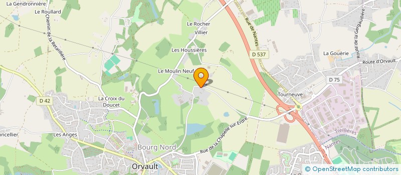 localisation de l'entreprise VALOVERT à ORVAULT