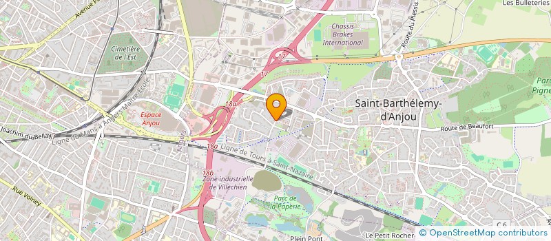 localisation de l'entreprise VALPEX à SAINT-BARTHELEMY-D'ANJOU