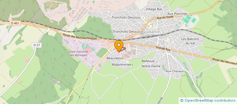 localisation de l'entreprise VALPREST  VALDAHON