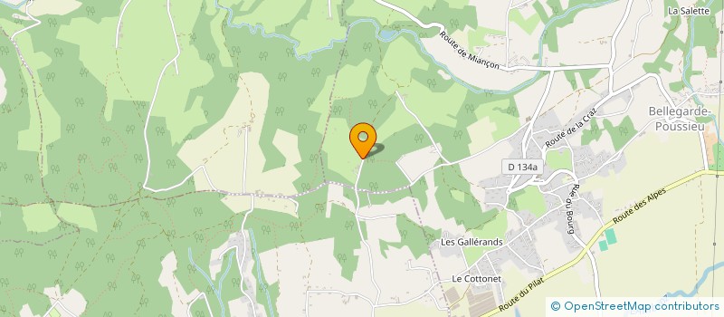 localisation de l'entreprise VALRHON'ENERGIE  BELLEGARDE-POUSSIEU