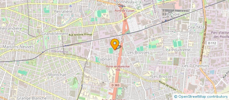 localisation de l'entreprise VALROSE  VILLEURBANNE