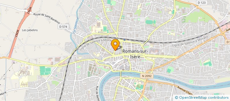 localisation de l'entreprise VALROZAT 2000 à ROMANS-SUR-ISERE