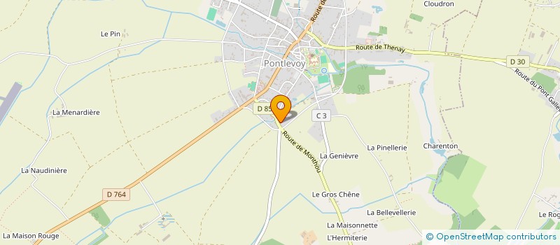 localisation de l'entreprise VALS ET CHATEAUX  PONTLEVOY