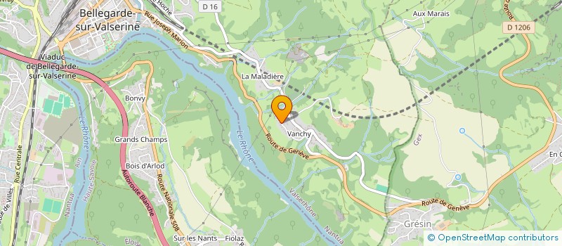 localisation de l'entreprise VALSERINE CARRELAGE à VALSERHONE