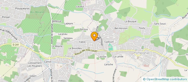 localisation de l'entreprise VALSEV  TRESSES