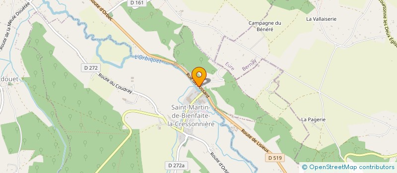 localisation de l'entreprise VALTECH  ST MARTIN DE BIENFAITE