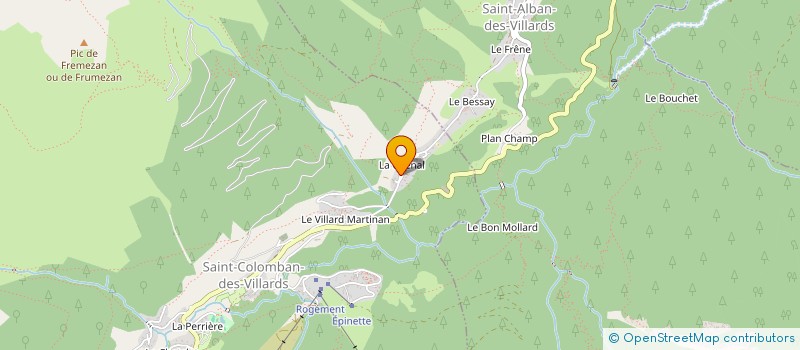 localisation de l'entreprise VALTHO'IMMO  SAINT-COLOMBAN-DES-VILLARDS