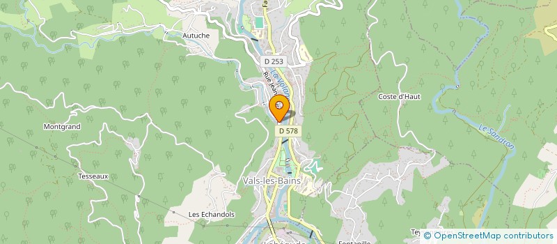 localisation de l'entreprise VALTHY à VALS-LES-BAINS