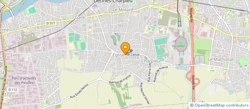 localisation de l'entreprise VALTICOM  DECINES-CHARPIEU