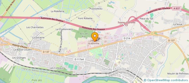 localisation de l'entreprise VALTIM à TONNAY-CHARENTE