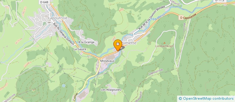 localisation de l'entreprise VALTRIVIN à LAPOUTROIE