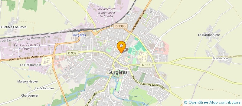 localisation de l'entreprise VALYANN  SURGERES