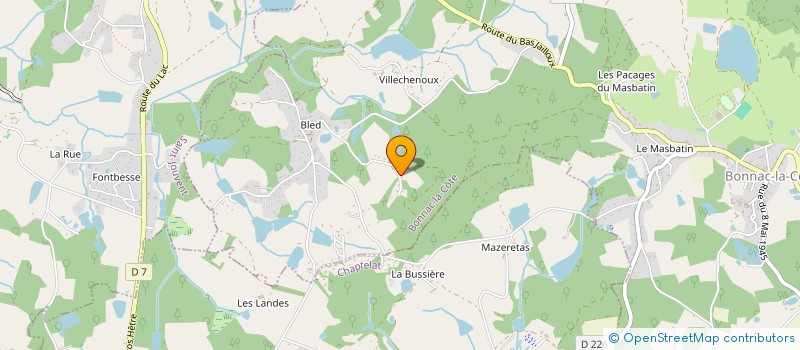localisation de l'entreprise VAMANOJO à BONNAC-LA-COTE