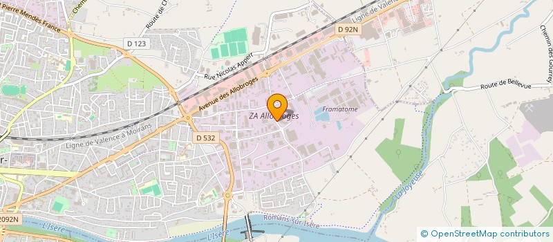 localisation de l'entreprise VAMH  ROMANS-SUR-ISERE