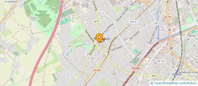 localisation de l'entreprise VAMIRIS à MOUVAUX