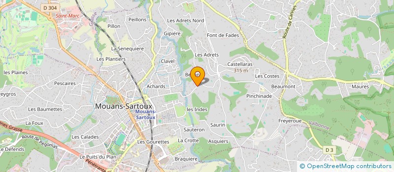 localisation de l'entreprise VAN ASSELT - LELOUX  MOUANS-SARTOUX