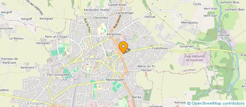 localisation de l'entreprise VAN DER VERSCH  LESNEVEN