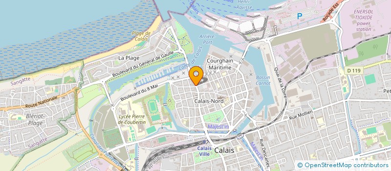 localisation de l'entreprise VAN DUYSE ASSOCIES à CALAIS