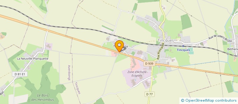localisation de l'entreprise VANDEVILLE PERE ET FILS à TINCQUES