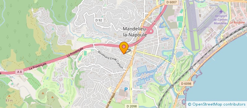 localisation de l'entreprise VANDRO MOTORS  MANDELIEU-LA-NAPOULE