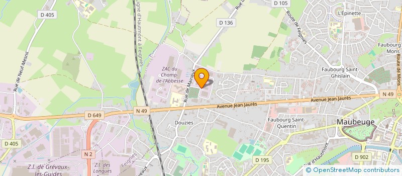 localisation de l'entreprise VANEC  MAUBEUGE