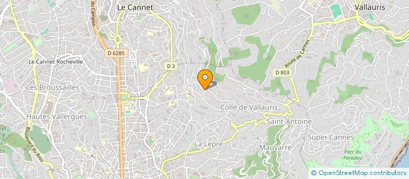 localisation de l'entreprise VANELLY à MANDELIEU-LA-NAPOULE