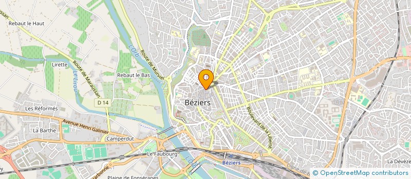localisation de l'entreprise VANESSA COIFFURE  BEZIERS