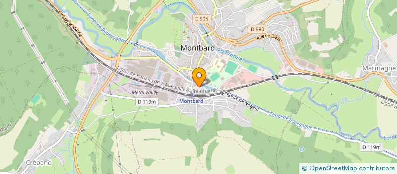 localisation de l'entreprise VANHAMME EICHENLAUD HENRI LE QUANG VESSIE CLINIQUE VETERINAIRE PASTEUR à MONTBARD