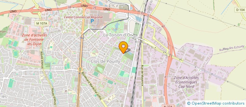 localisation de l'entreprise VANIEL à DIJON
