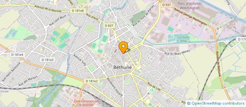 localisation de l'entreprise VANILLE à BETHUNE
