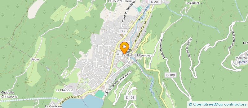 localisation de l'entreprise VANILLE CHOCOLAT  ALLEVARD