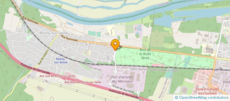 localisation de l'entreprise VANINETTI à ROSNY-SUR-SEINE
