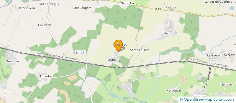 localisation de l'entreprise VANNES-LORIENT EXPRESSO  PLOUGOUMELEN