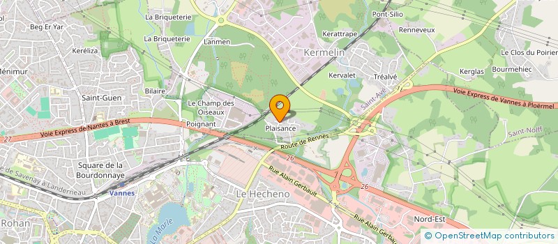 localisation de l'entreprise VANNES SECURITE INCENDIE  SAINT-AVE